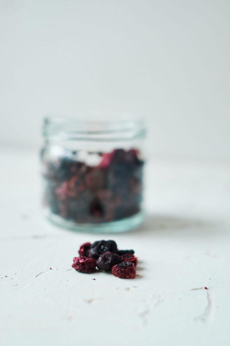 Jar of Dehydrated Blueberries
